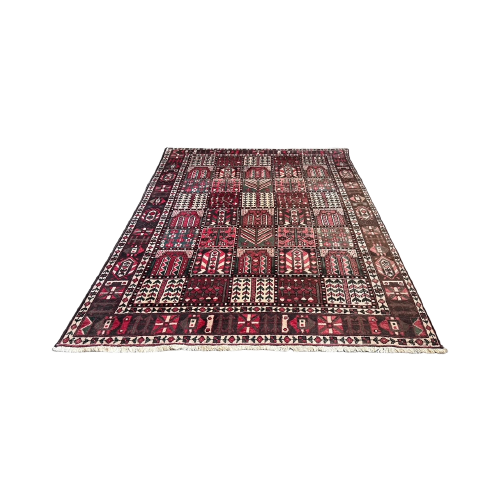 Handgeknoopt Bakhtiari Vloerkleed Wol 200X295Cm - Perzisch Tapijt - Bruin Rood Beige - Reliving