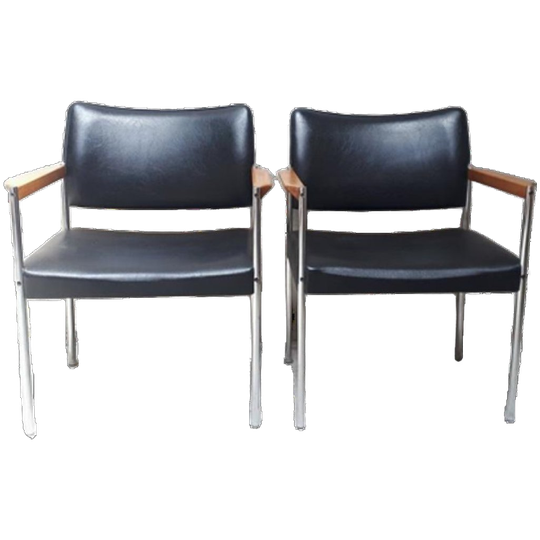 Set Van 2 Vintage Fauteuils Thereca Bauhaus Stijl Fauteuils 1