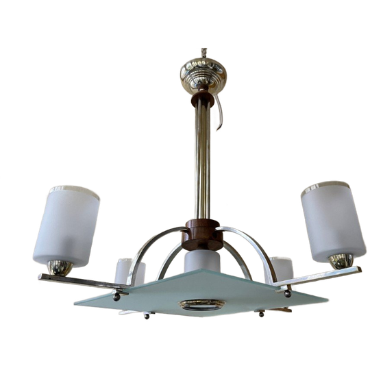 Bijzondere Art Deco 1930 Hanglamp Plafondlamp Lamp Frans 1