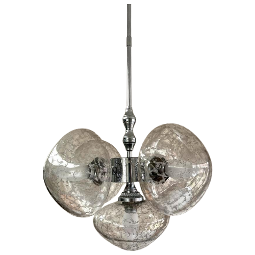 Mooie Vintage Plafondlamp Cluster Van 5 Bollen