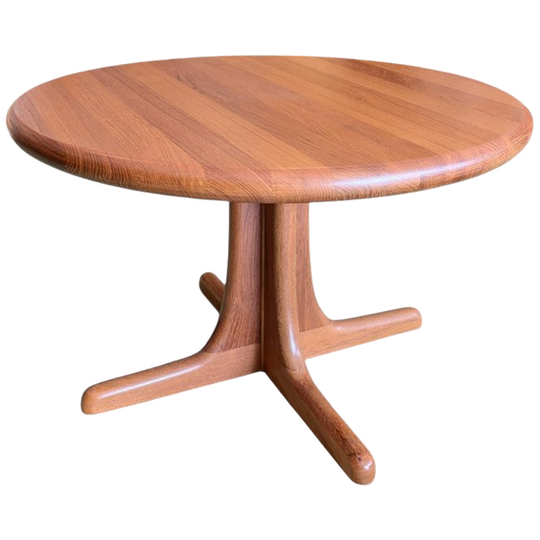 Vintage Deense Teakhouten Ronde Salontafel 1
