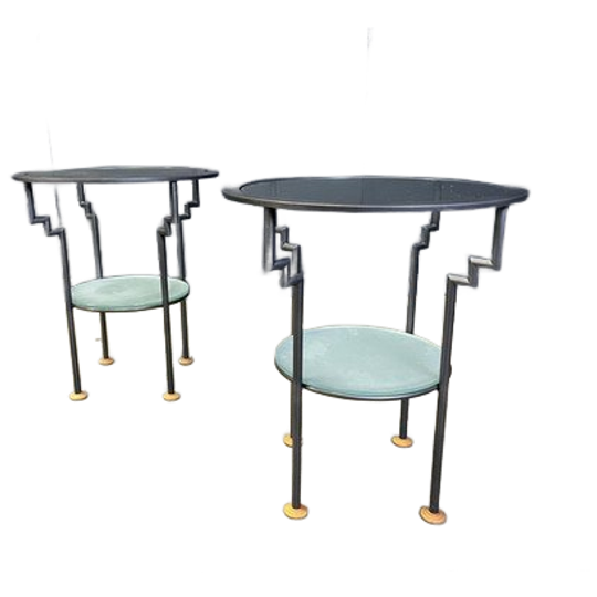 Pair Of Memphis Style Side Tables, 1980s 1