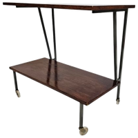 Trolly - Pastoe Stijl - Braakman - Fineer - Metaal - Bijzettafel - 60'S
