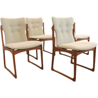 Set Van 4 Vamdrup Eetkamerstoelen 'nyhavn' Vintage
