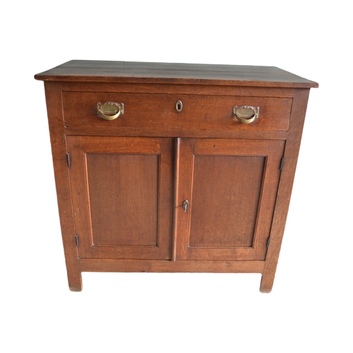 Prachtige Strakke Antieke Eiken Art Deco Meidenkast,Dressoir, Inclusief Bezorgen.