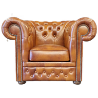 Chesterfield First Class Fauteuil - Cloudy Brown Old