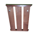 Vintage Teak Houten Kapstok Met Plank Bovenop 3 Haken thumbnail 1