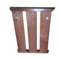 Vintage Teak Houten Kapstok Met Plank Bovenop 3 Haken