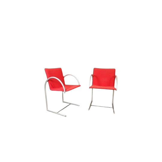 2 Vintage Cirkel Eetkamerstoelen, Metaform, Postmodern 1