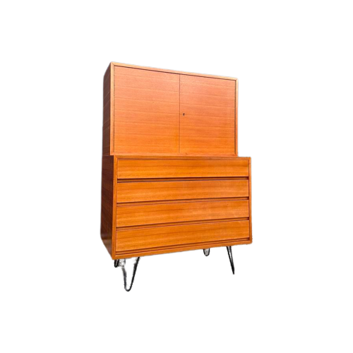 Vintage Kast Secretaire Highboard