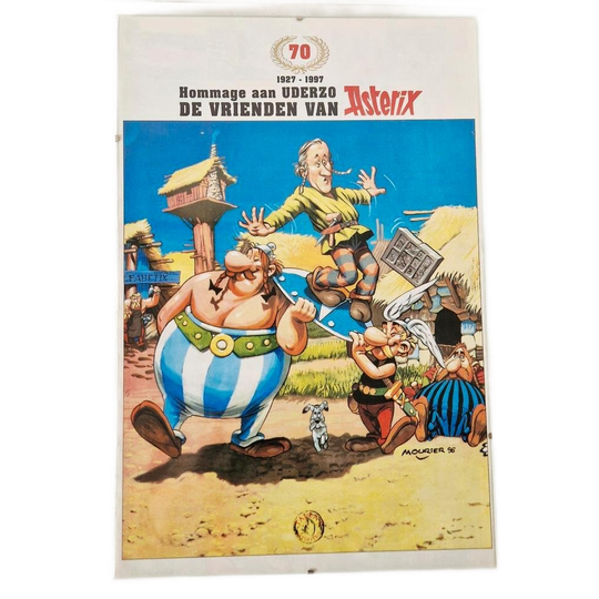 Vintage Poster Asterix 70 Jarig Bestaan Mourier 1996 1