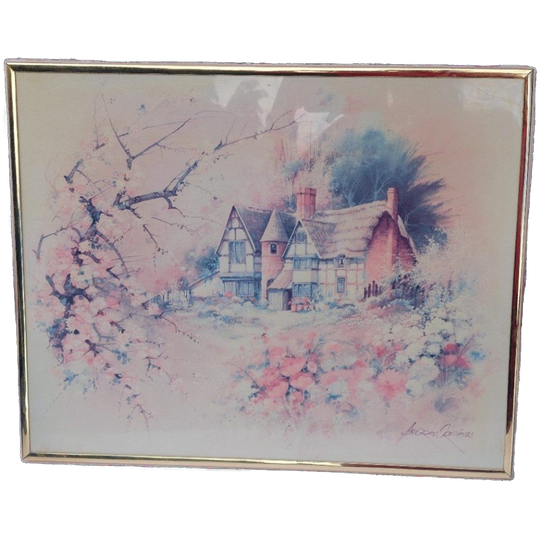 Romantisch Landschap – Andreas Orpinas – Metalen Lijst – 51x41 Met Ophangsysteem. 1