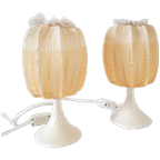 Setprijs 2 Vintage Nachtkastjes Lampen Jaren 70 Tulpvoet Lamp thumbnail 1
