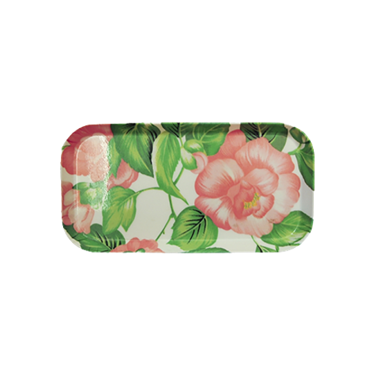 Plastic Platte Schaal Bloemen 1