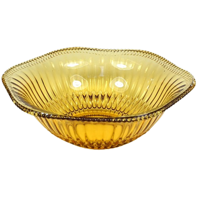 Vintage Schaal Glas Amber