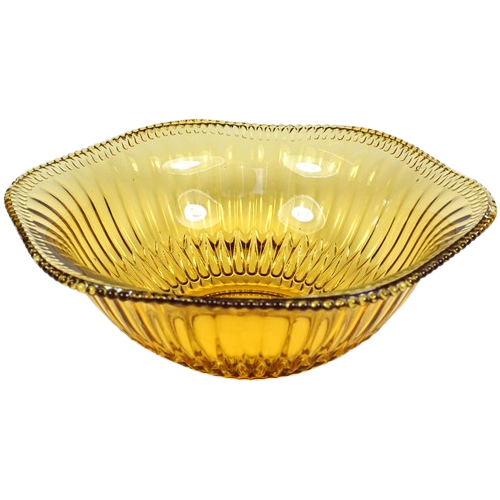 Vintage Schaal Glas Amber