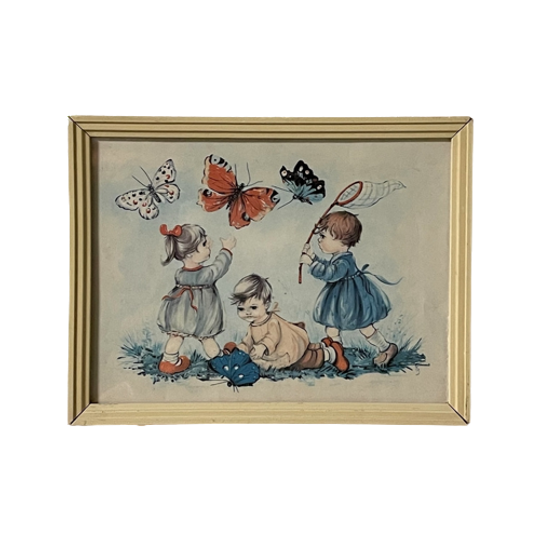 Brocante Prentje Vintage Schilderijtje 1
