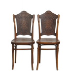 Set Van 2 Originele Jacob En Josef Kohn Bentwood Thonet Design Stoelen Uit Begin 20e Eeuw thumbnail 1