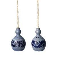 Set Vintage Hanglampen Van Keramiek