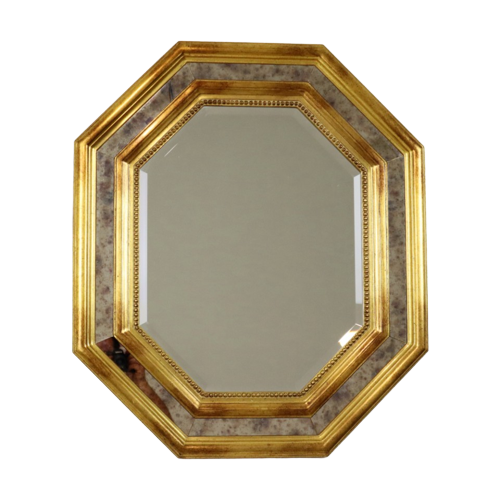 Venetiaanse Deknudt Spiegel Achthoekig Facet Trapezium 80X68Cm