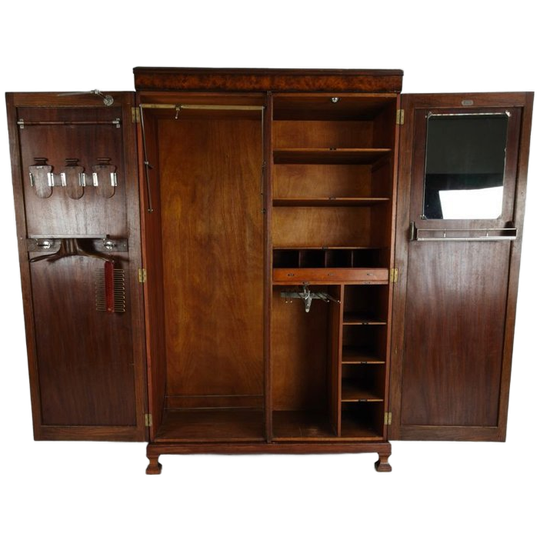 Prachtige Engelse Art Deco-kast Van Wortelnotenhout Van Waring & Gillow – Ca. 1900–1932 1