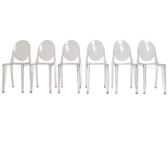 Set Van 6 Victoria Ghost Stoelen Van Philippe Starck 1