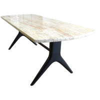 Prachtige Retro Vintage Midcentury Marmeren Salontafel