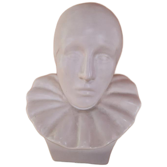 Buste Pierrot Marotte Keramiek Gesigneerd. 1