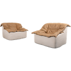 Pair Of Vintage Swan Lounge Chairs / Fauteuil / Loungebank, Italy 1970S thumbnail 1