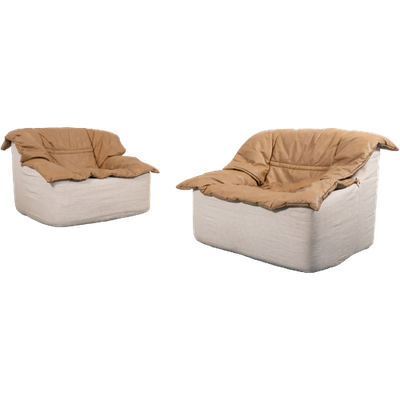 Pair Of Vintage Swan Lounge Chairs / Fauteuil / Loungebank, Italy 1970S