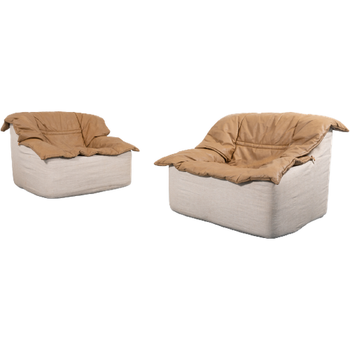 Pair Of Vintage Swan Lounge Chairs / Fauteuil / Loungebank, Italy 1970S