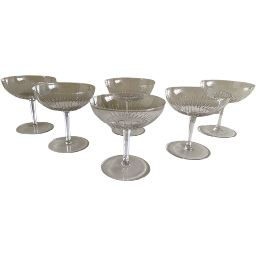 Jaren 50 Vintage Kristallen Champagne Coupes 7X