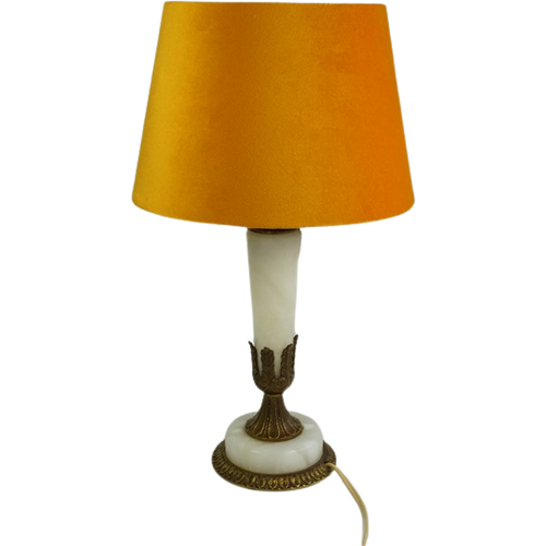 Vintage Lampvoet Tafellamp Marmer Albast