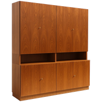 Xxl Hoog Vintage Dressoir / Wandmeubel – Palissander – Jaren ’60