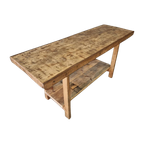 Oude Werkbank Werktafel Sidetable Badkamermeubel 55X170 Cm thumbnail 1