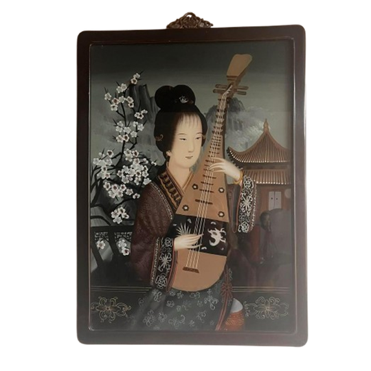 Chinees ‘achterglas’ Egomise Schilderij Vintage 1