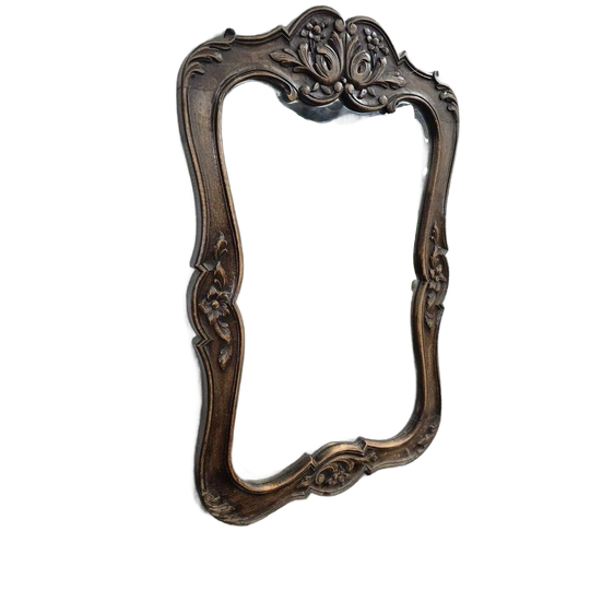 Vintage Volhouten Spiegel / Wandspiegel 1