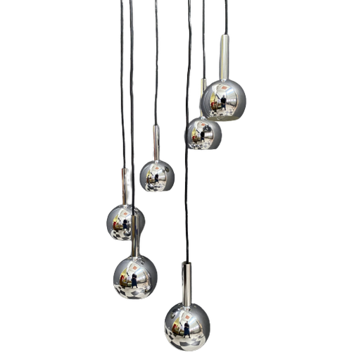 Chrome 6 Ball Sphere Lamp 1960S