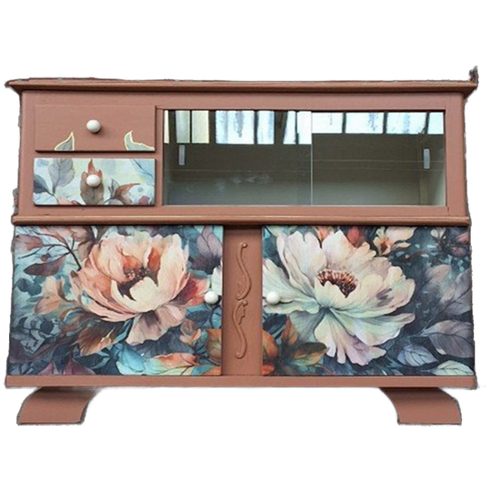 Kastje, Klein Dressoir, Vitrinekast, Commode, Gerestyled 1