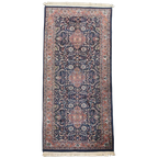 Voornamelijk Donkerblauwe Oosterse Loper Van 283x105cm Met Prachtige Kleuren En Patronen thumbnail 1