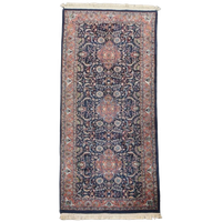 Voornamelijk Donkerblauwe Oosterse Loper Van 283x105cm Met Prachtige Kleuren En Patronen