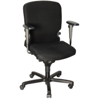Comforto 77 Bureaustoel, Zwart, Ronde Rug, 3D Armleggers