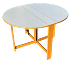 Vintage Ronde Scandinavische Opklapbare Eettafel Design thumbnail 1