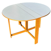 Vintage Ronde Scandinavische Opklapbare Eettafel Design