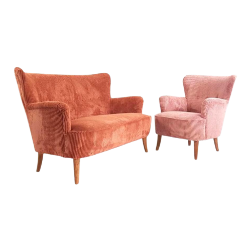 Artifort Bank Sofa En Fauteuil Roze Terra Theo Ruth Set