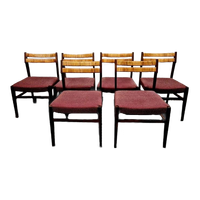 Set Van 6 Vintage Stoelen Eetkamerstoelen Jaren 60 Jaren 70
