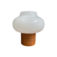 White Opaline Glass Table Lamp By Uluv 1960S