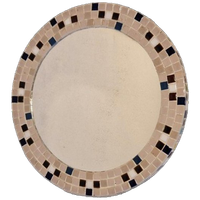 50's Vintage Ronde Spiegel Mozaïque Spiegel Jaren 50 Fifties