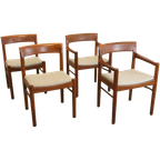Set Van 4 Bramin Eetkamerstoelen Stoelen 'jersose' Vintage thumbnail 1