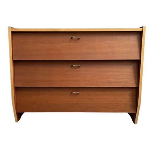 Danish Style Wood Shoe Cabinet 1960s 1